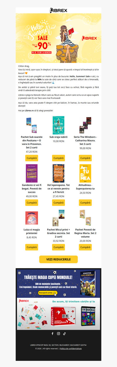 ☀️ Start Summer SALE! Reduceri fabuloase la povești frumoase! 📚