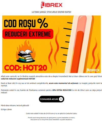 🛑 Ultima șansă! Codul roșu de reduceri HOT expiră la noapte 🔥