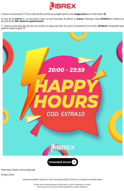 Happy Hours 🥳 EXTRA10 🤑 Cărți de la 2.99 lei
