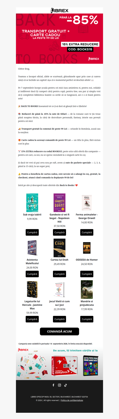 Back to Books începe ACUM! 🔥 📚
