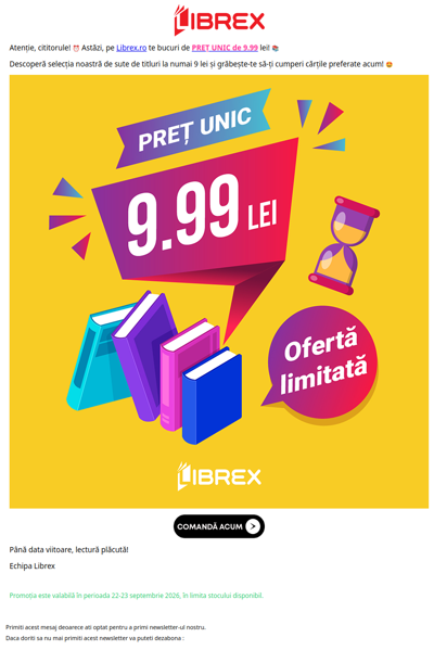 ⚡️ Ofertă limitată! Totul la 9.99 lei! 📚