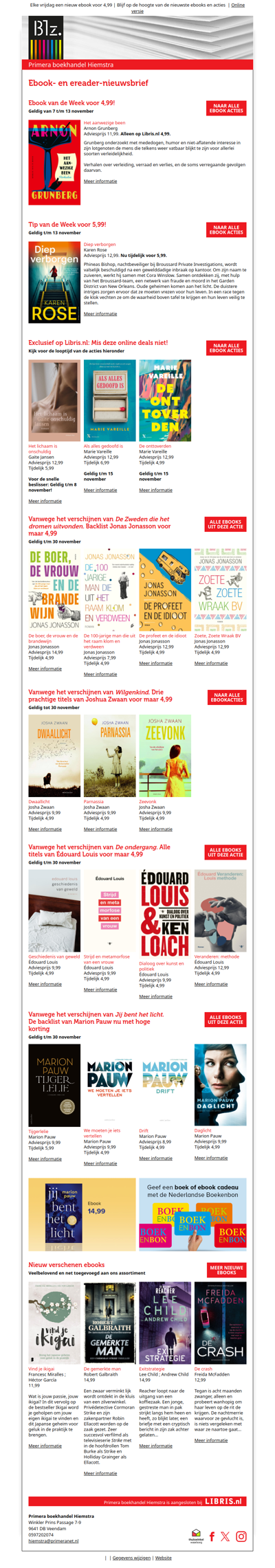 Deze week voor 4,99: Het aanwezige been van Arnon Grunberg