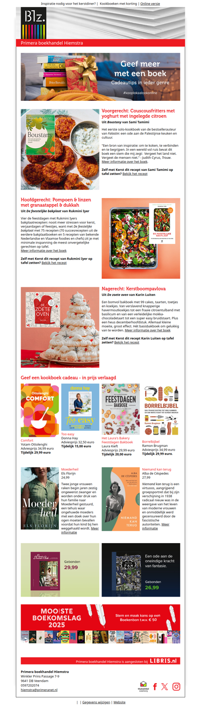 Stem op het Mooiste Boekomslag en maak kans op een Boekenbon van 50,00 euro | Geef een kookboek cadeau