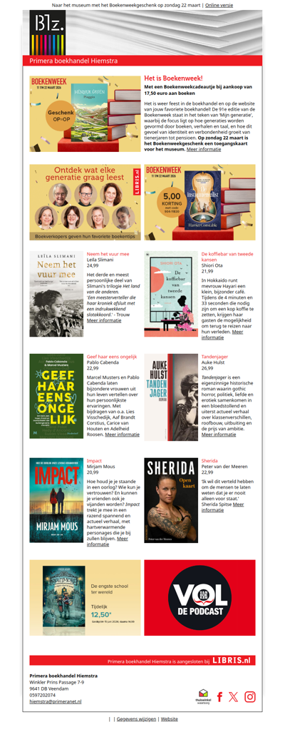 T/m 22 maart is het Boekenweek! | Nieuw verschenen boeken