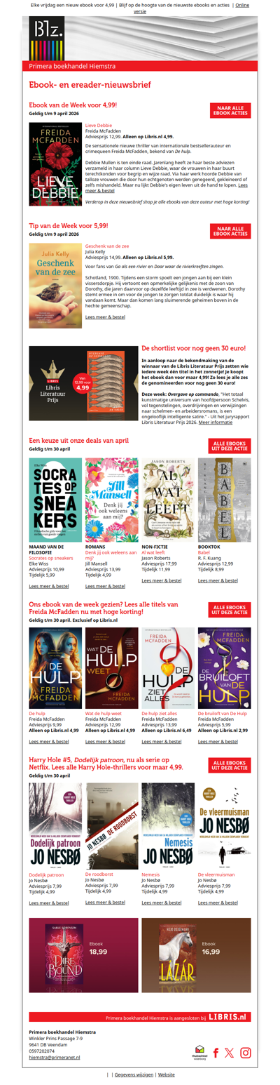 Deze week voor 4,99: Lieve Debbie van Freida McFadden