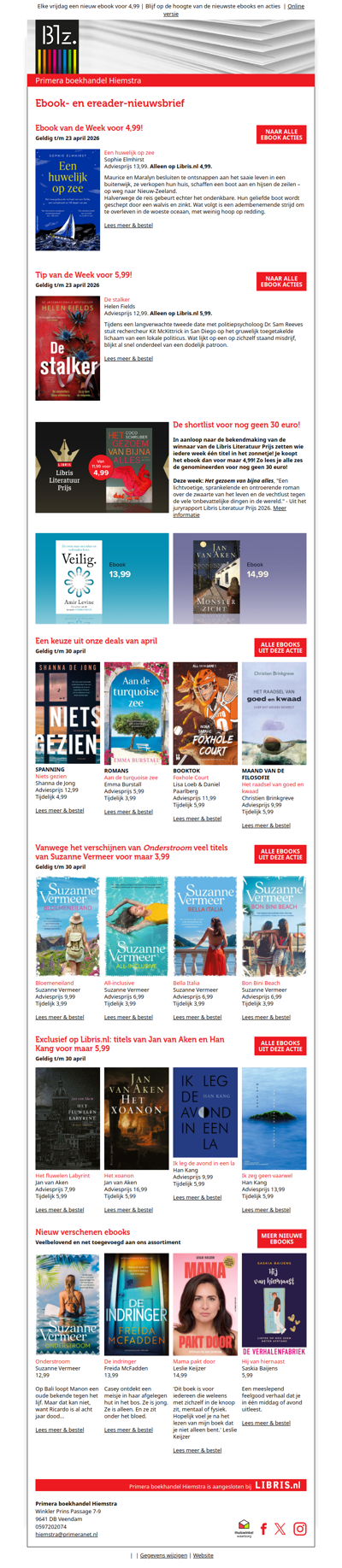 Deze week voor 4,99: Een huwelijk op zee van Sophie Elmhirst