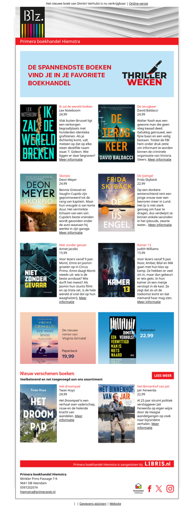Nieuw verschenen boeken | Het zijn de Thriller Weken