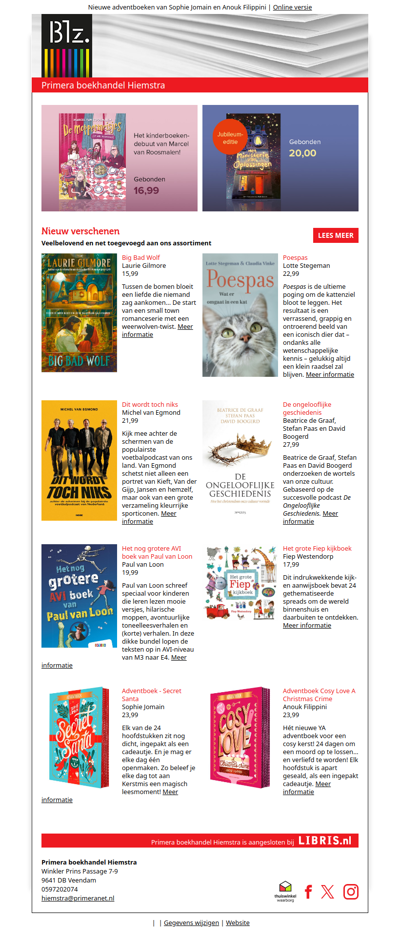Nieuwe boeken van Marcel van Roosmalen, Lotte Stegeman en meer