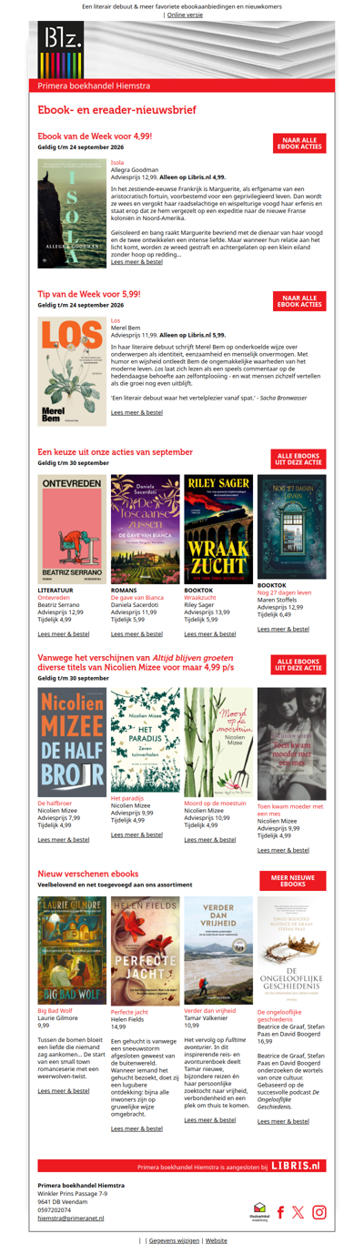 Deze week voor 4,99: Isola van Allegra Goodman