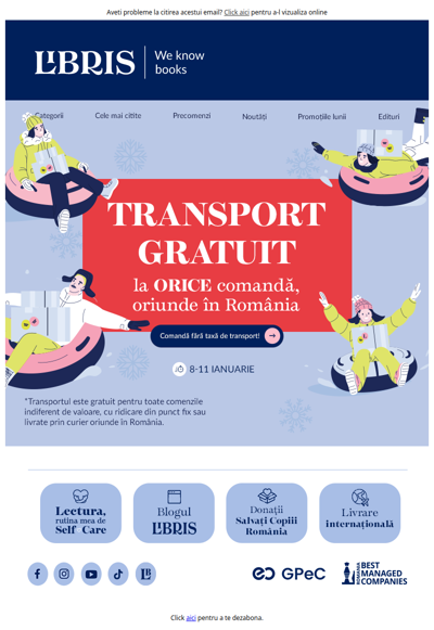 Transport gratuit 📦pentru următoarea ta lectura! Nu rata!