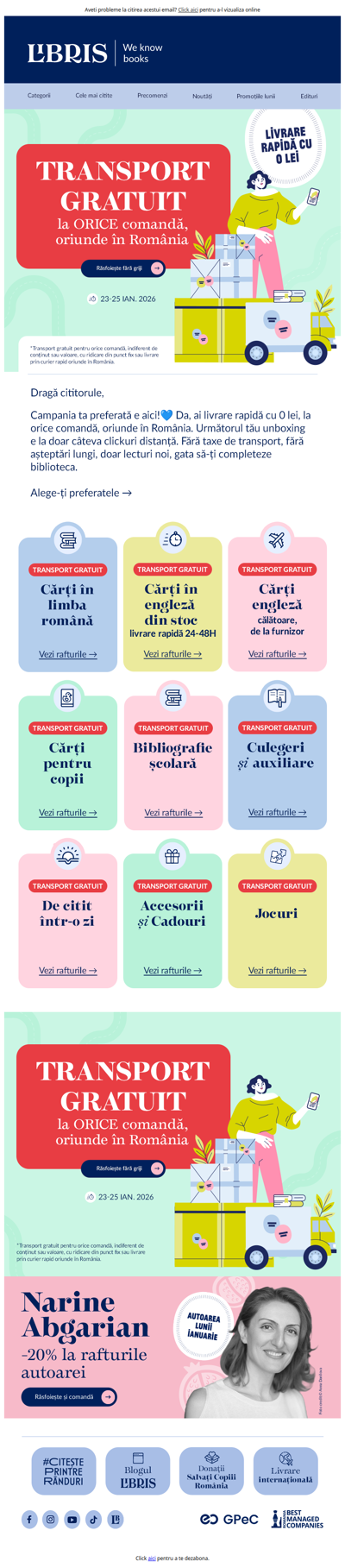 Livrare: 0 lei! 📦Alege-ți lecturile fără taxa de transport 🚚