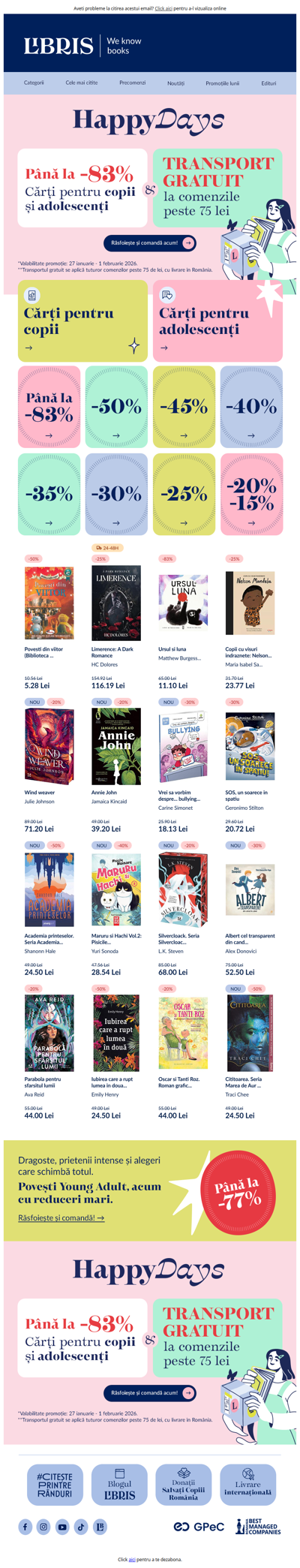 Transport Gratuit la peste 75 lei 💙 Până la -83% la Cărțile pentru Copii & Adolescenți!