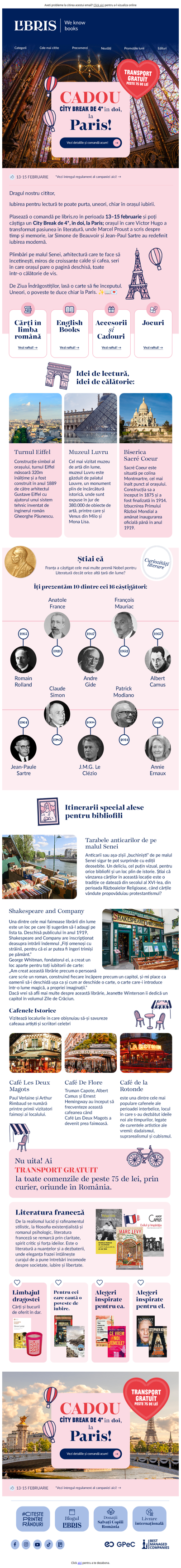 CADOU City Break de 4*, în doi, la Paris!🗼Transport Gratuit peste 75 lei!