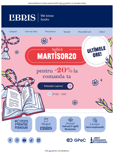 Ai plasat comanda cu -20%?🌷Ia-ți un cadou de mărțișor »