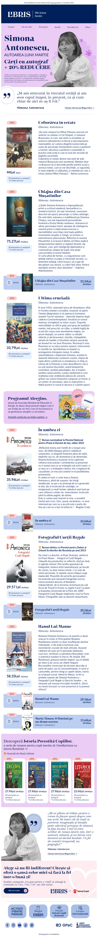Simona Antonescu, autoarea lunii martie🌷Autograf* și 20% reducere!
