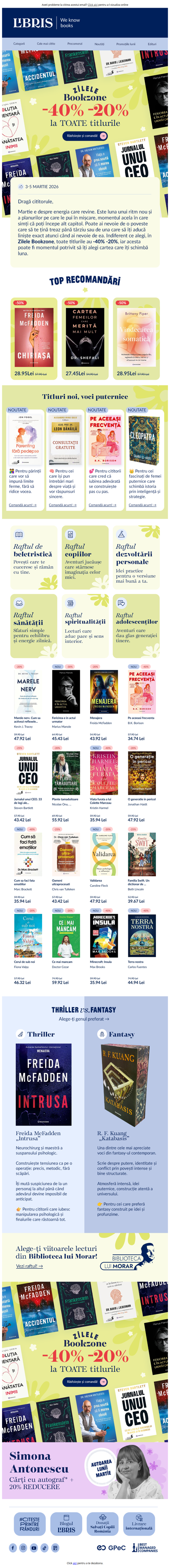 Martie🌺 începe cu -40% -20% la Bookzone!  »