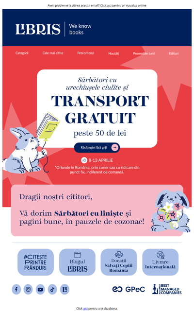 ⏰ Expiră în curând: Transport GRATUIT peste 50 de lei »