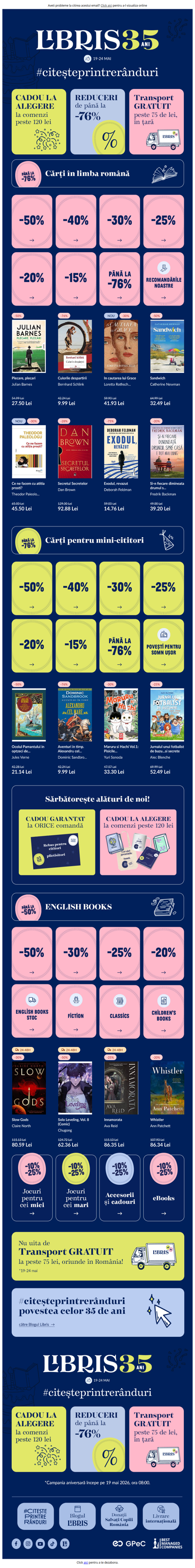 👀Cadou la alegere? REDUCERI aniversare? Vezi ce SURPRIZE ți-am pregătit de🎂35 de ani Libris💙 »