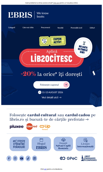 ✂️Ai folosit cuponul? -20% la orice*⏰ Nu rata!