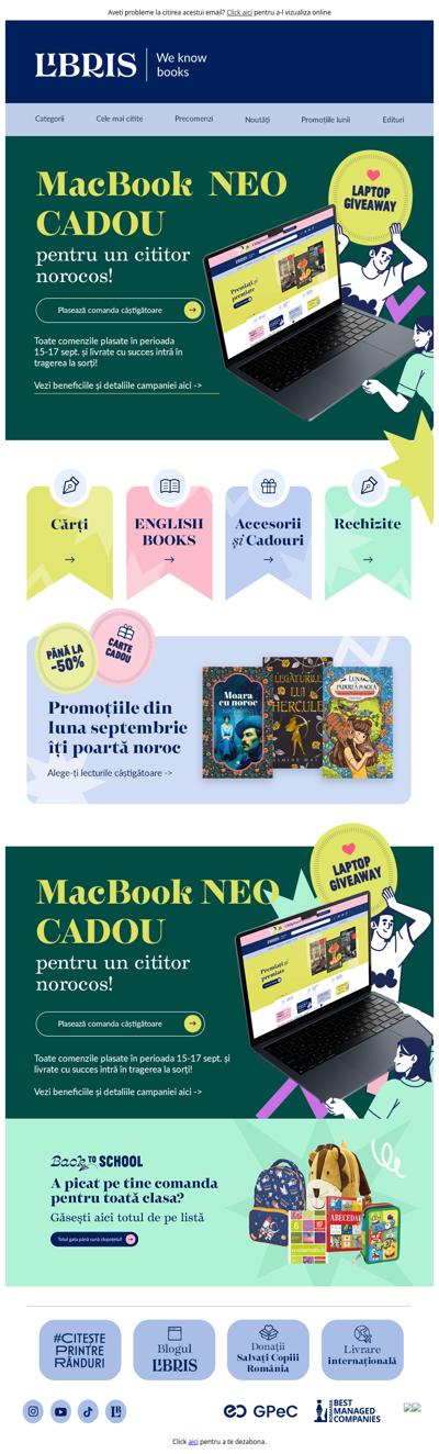 CADOU🎁Laptop MacBook Neo!🔥Plasează comanda și intră în concurs!