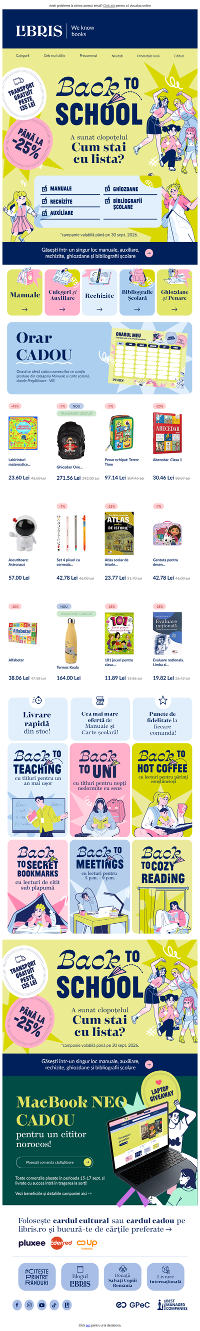 🎒Cum stai cu lista pentru școală? Până la -25%🤸