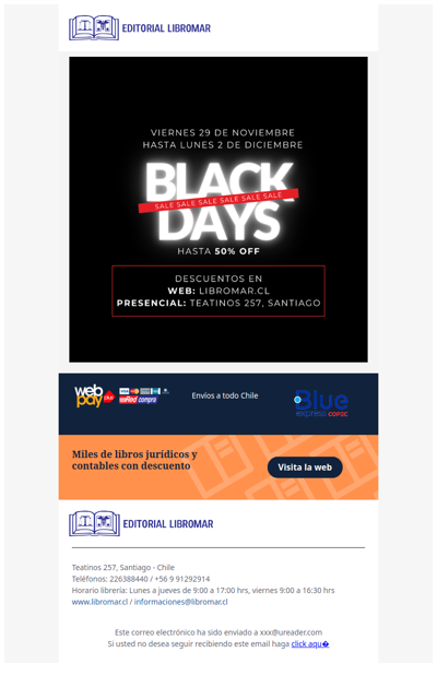 ¡Blackdays de literatura jurídica y contable! Miles de libros con descuento, hasta 50% OFF