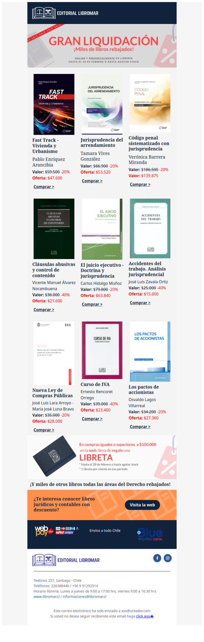 ¡Los mejores libros de Derecho y Contabilidad en la Gran Liquidación! Hasta 70% OFF