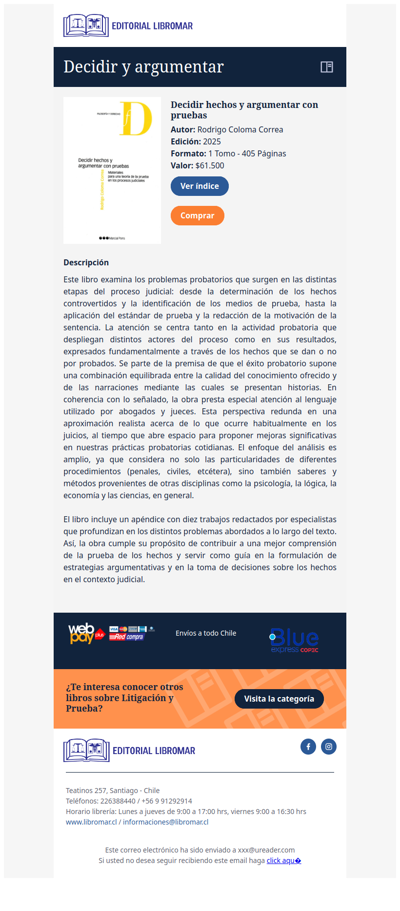Decidir hechos y argumentar con pruebas (Rodrigo Coloma Correa)