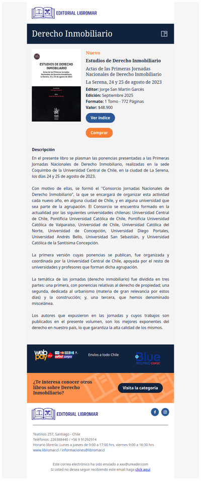 Estudios de Derecho Inmobiliario - Actas de las Primeras Jornadas Nacionales de Derecho Inmobiliario