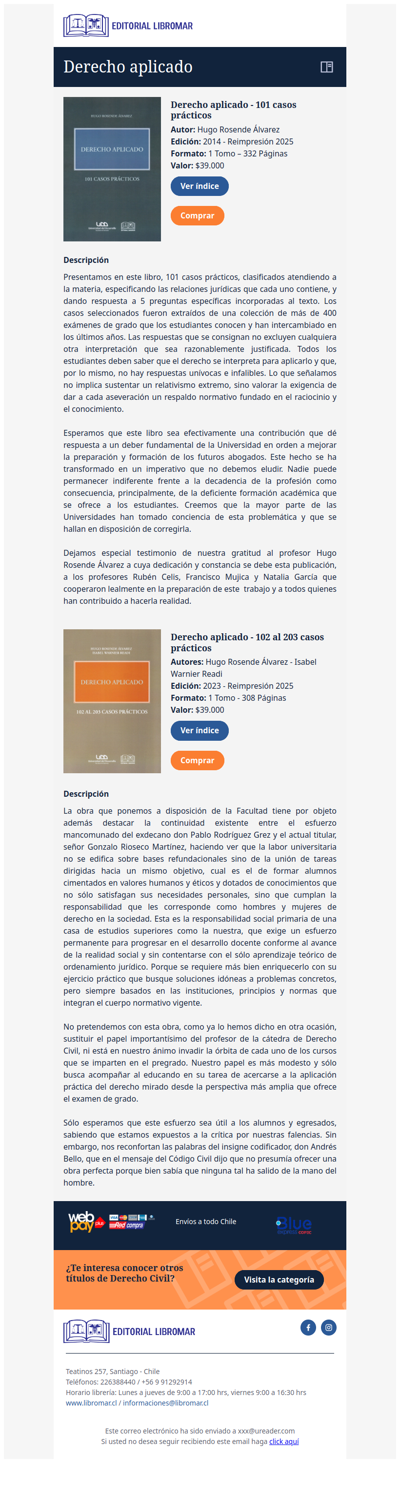 Derecho aplicado - Casos prácticos (Hugo Rosende Álvarez - Isabel Warnier Readi)
