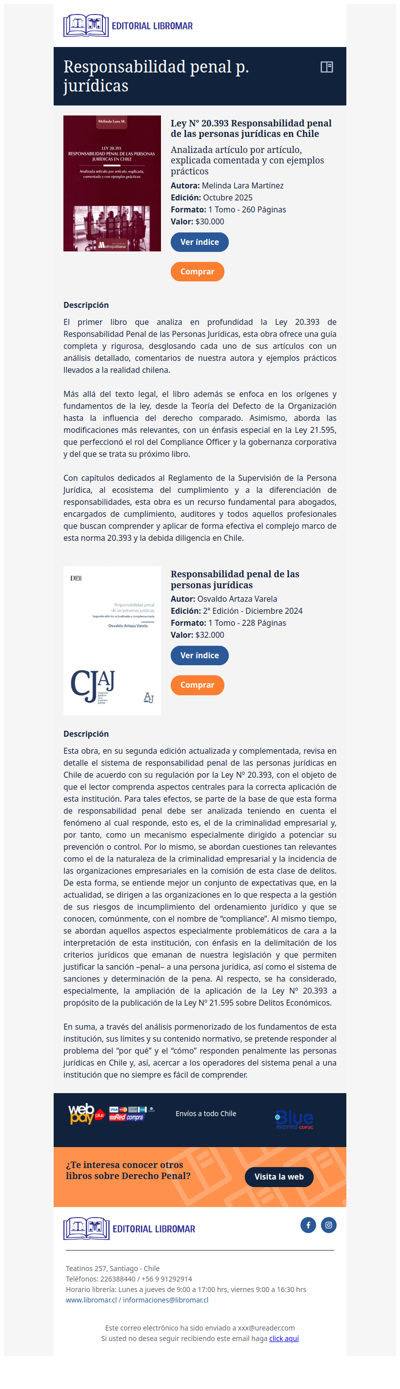 Ley N° 20.393 Responsabilidad penal de las personas jurídicas en Chile - Analizada artículo por artículo, explicada comentada y con ejemplos prácticos