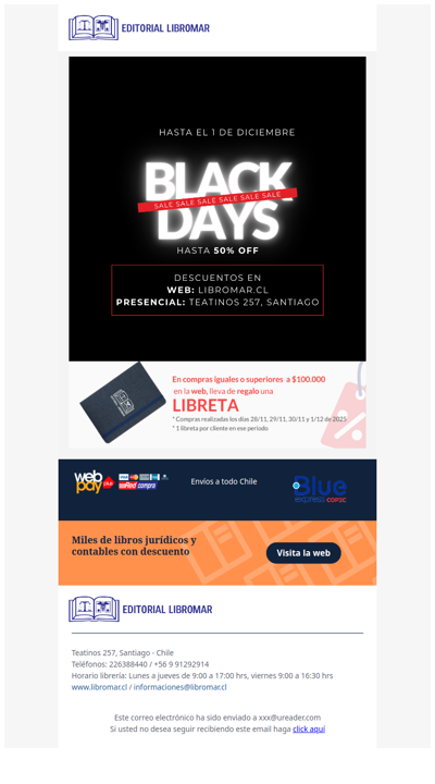 ¡Comenzaron los Blackdays! Imperdibles descuentos en literatura jurídica y contable, hasta 50% OFF