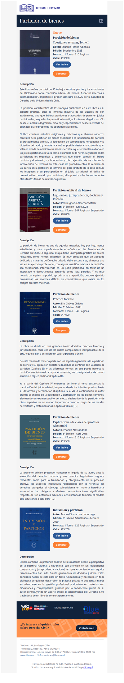 Partición de bienes - Cuestiones actuales (Ed. Eduardo Picand Albónico)
