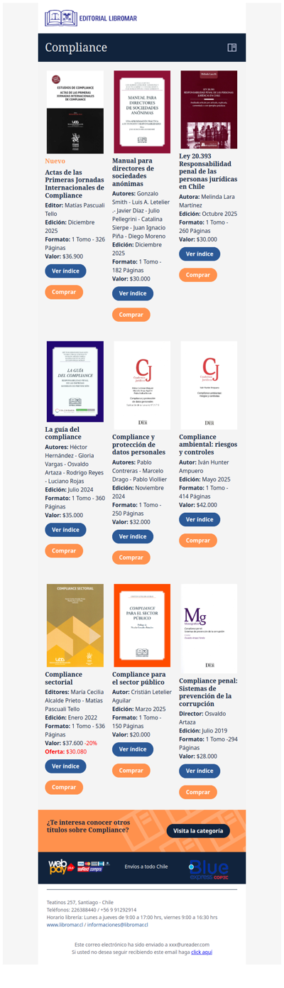 Actas de las Primeras Jornadas Internacionales de Compliance (Ed. Matías Pascuali T.)