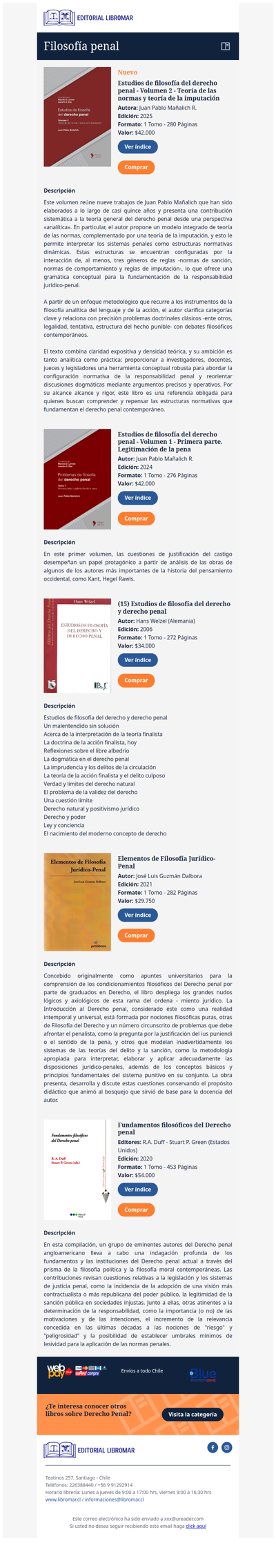 Estudios de filosofía del derecho penal (Juan Pablo Mañalich R.)
