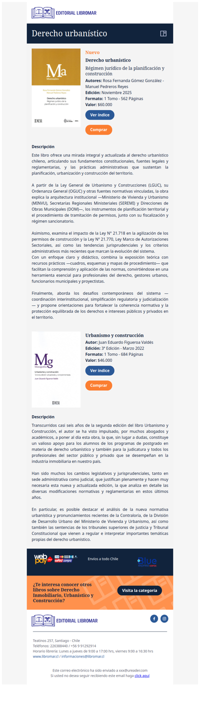 Derecho urbanístico - Régimen jurídico de la planificación y construcción (Rosa Fernanda Gómez G. - Manuel Pedreros R.)