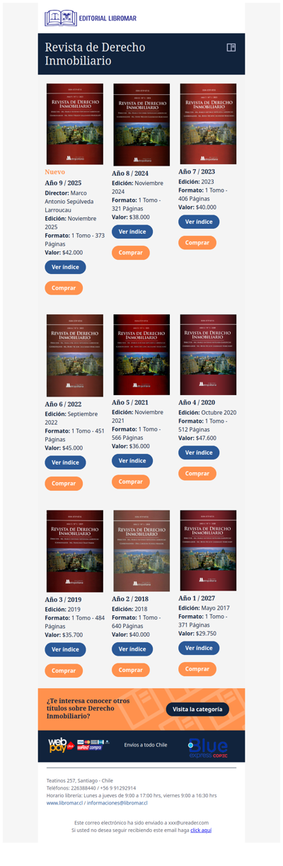 Nueva Revista de Derecho Inmobiliario Año 9 - 2025 (Dir. Marco Antonio Sepúlveda L.)