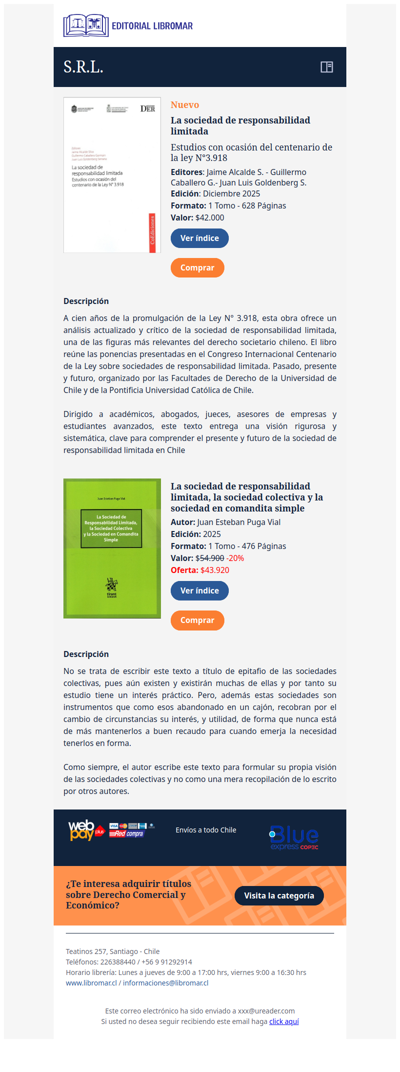 La sociedad de responsabilidad limitada - Estudios con ocasión del centenario de la Ley N° 3.918 (Jaime Alcalde S. - Guillermo Caballero G.- Juan Luis Goldenberg S.)