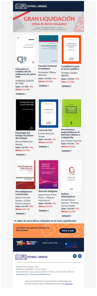 Continúa la GRAN liquidación de literatura jurídica y contable - Descuentos imperdibles por tiempo limitado ¡Encuentra tu libro!