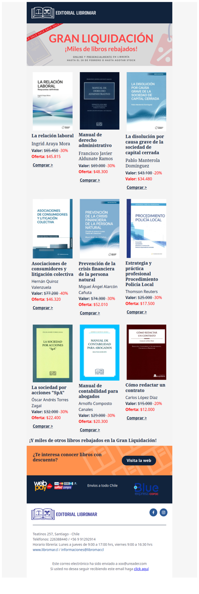 Laboral, Administrativo, Comercial, Civil y todas las áreas del derecho con increíbles descuentos ¡Vitrinea y compra online o presencial!