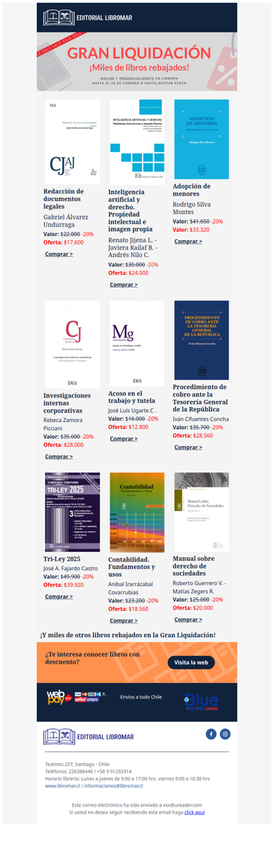 Aprovecha estos descuentos en libros sobre compliance, derecho de familia, laboral, y más 💫