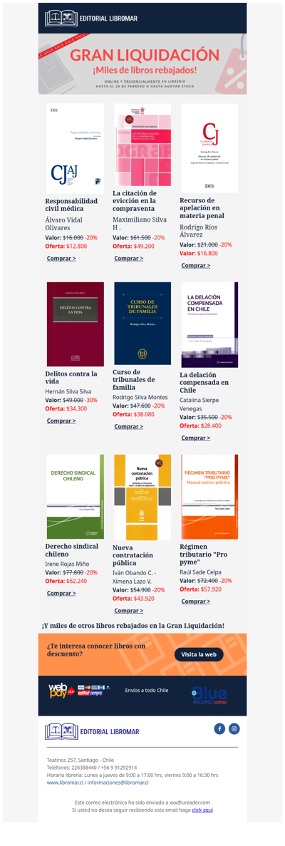 ¡Últimos días de la Gran Liquidación de literatura jurídica y contable! El tiempo corre, tu también 🏃