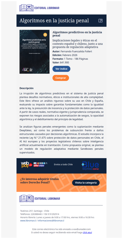 Algoritmos predictivos en la justicial penal (Fernando Fuenzalida F.)