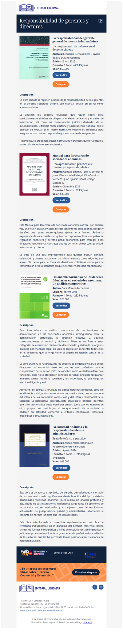 La responsabilidad del gerente general de una Sociedad Anónima (Leonardo Gerbaud K. – Javiera Beatriz Durand G.)
