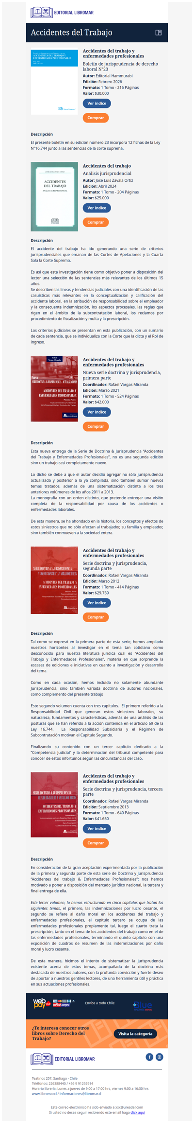 Accidentes del trabajo y enfermedades prefesionales - Boletín de jurisprudencia de derecho laboral N°23 (Editorial Hammurabi)