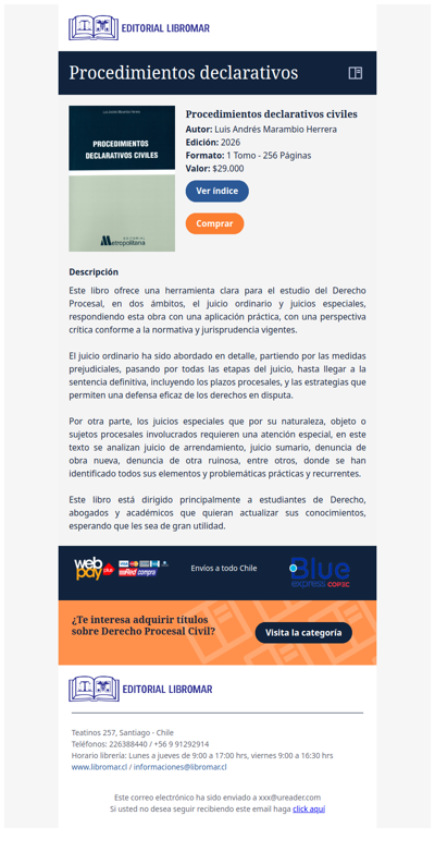 Procedimientos declarativos civiles (Luis Andrés Marambio H.)