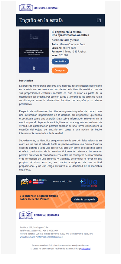 El engaño en la estafa - Una aproximación analítica (Marcos Contreras E.)