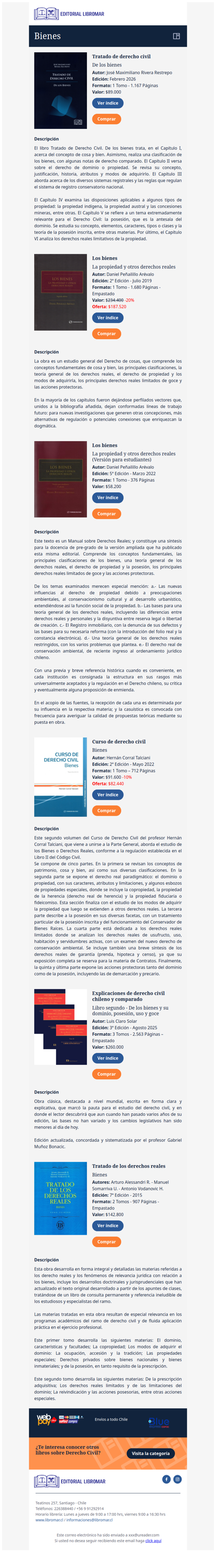 Tratado de derecho civil - De los bienes (José Maximiliano Rivera R.)