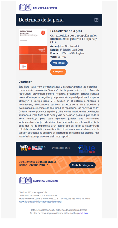 Las doctrinas de la pena - Con exposición de su recepción en los ordenamientos punitivos de España y Chile (Jaime Ríos A.)