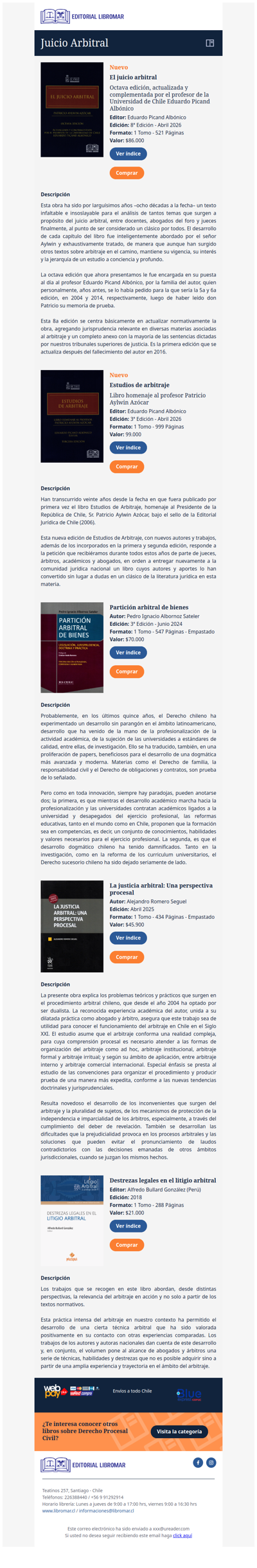 El juicio arbitral - Actualizado por el profesor de la Universidad de Chile Eduardo Picand Albónico (Eduardo Picand A.)